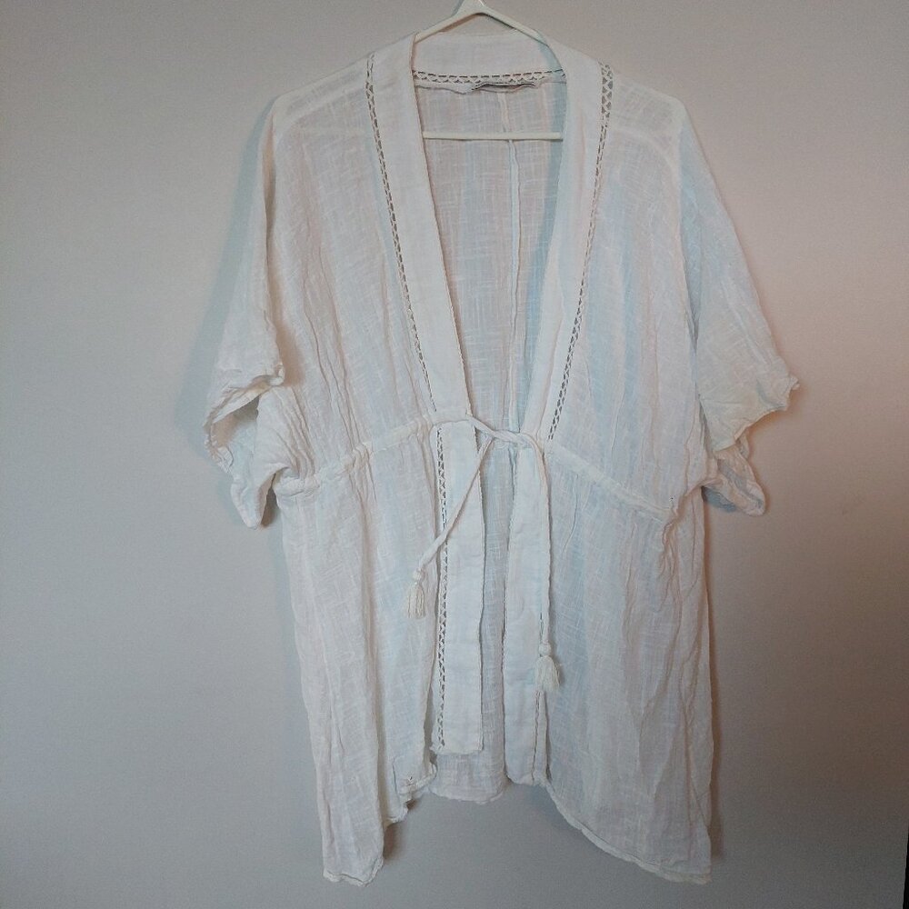 Abercrombie Tie-Front Beach Swim Kimono Coverup - One Size